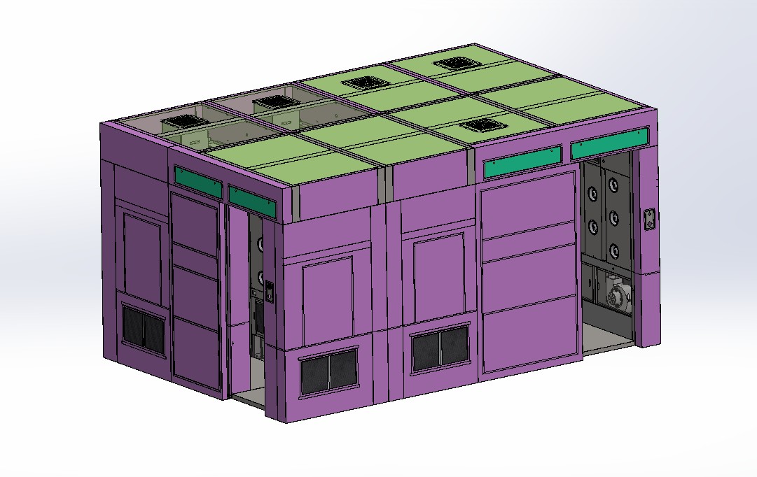 自动移门S型通道风淋室