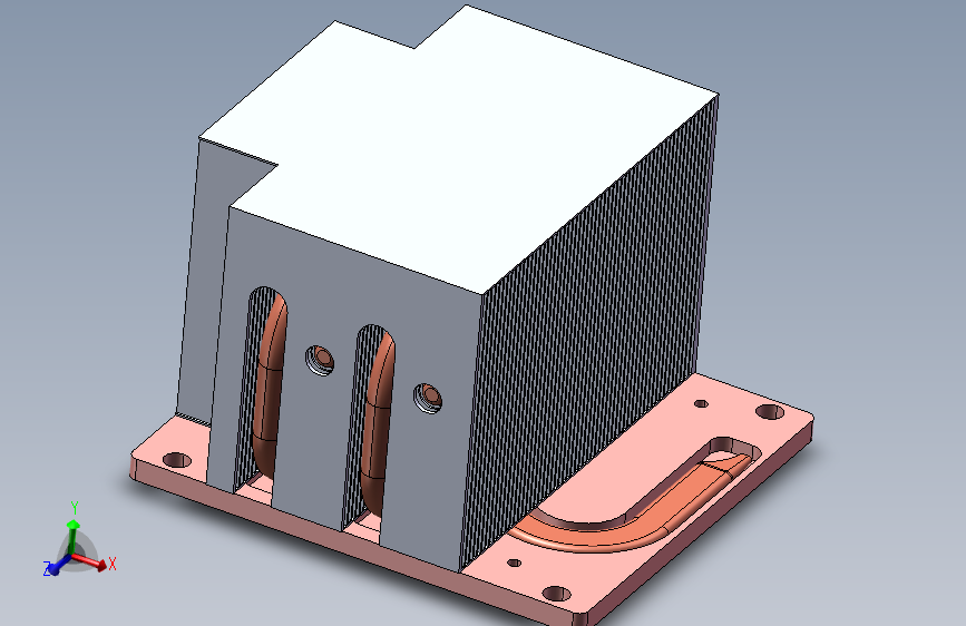 CPU服务器散热器-Solidworks2018原文件