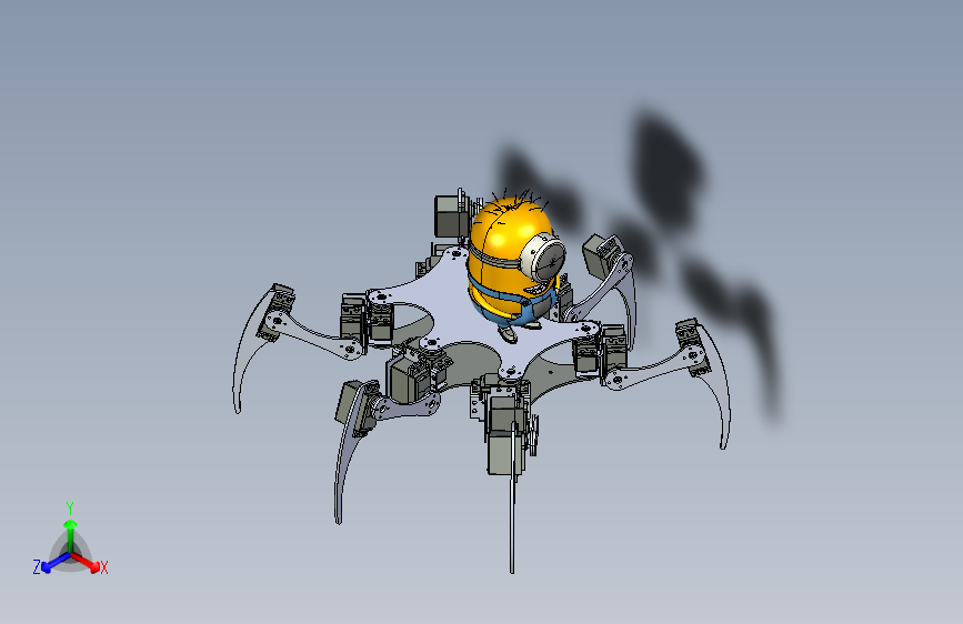 小黄人六足机器人