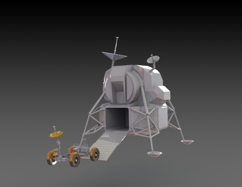 月球着陆器-月球车