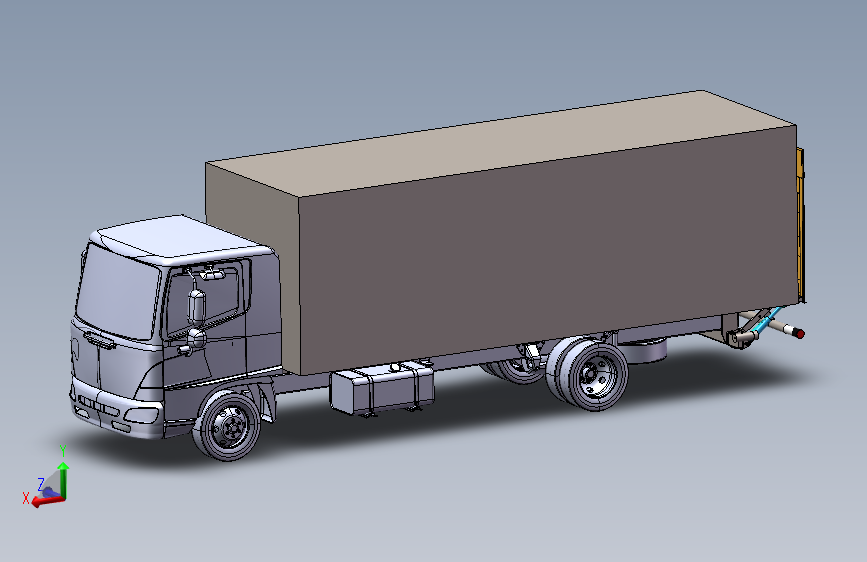 1T液压尾板建模