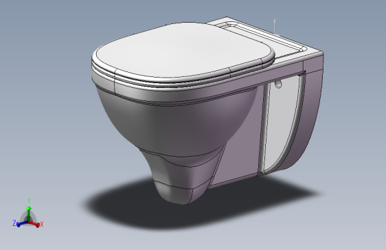 带盖壁挂式马桶