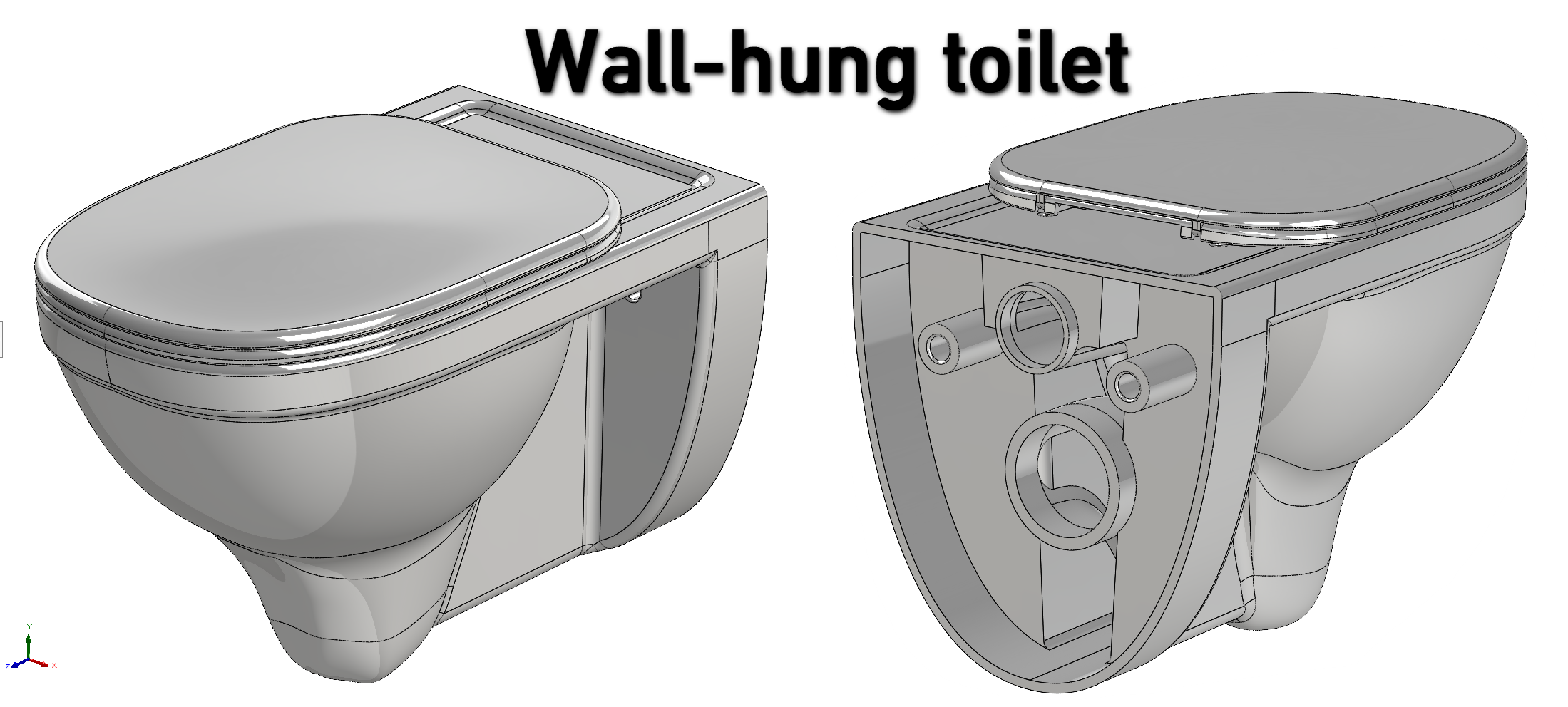 带盖壁挂式马桶