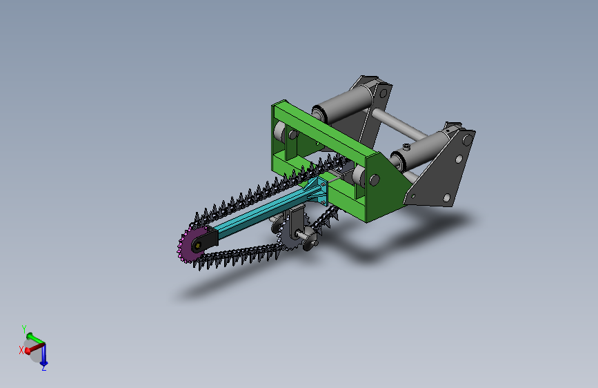 链式开沟机模型