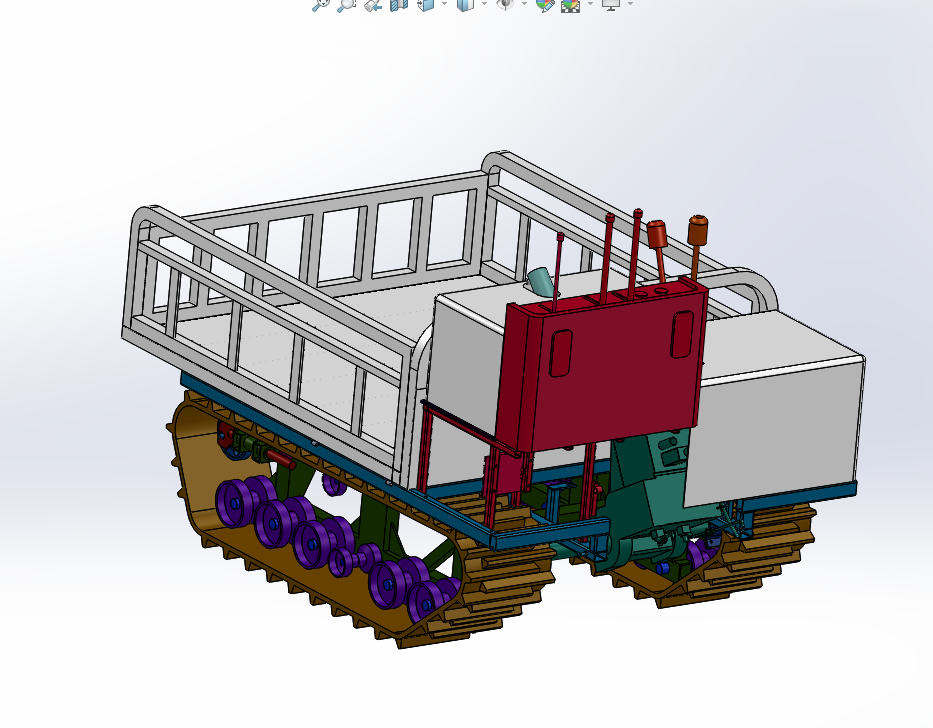 山地果园自走式履带运输车的抗侧翻设计