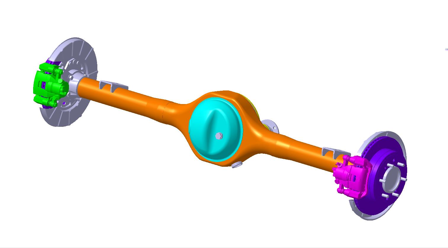 带差速锁后桥总成--1041273-140