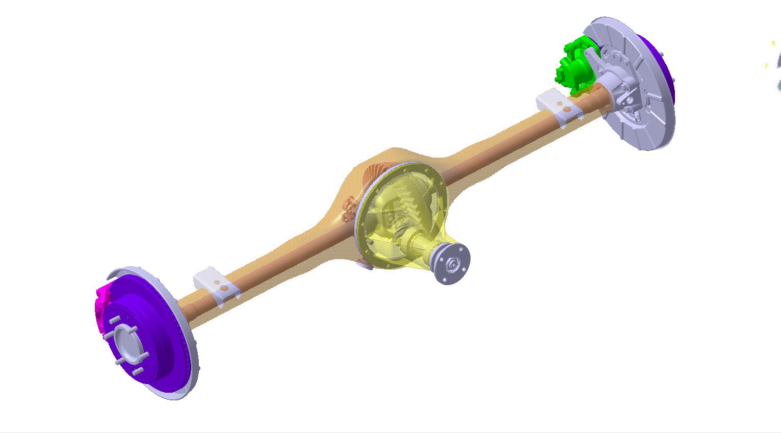 带差速锁后桥总成--1041273-140