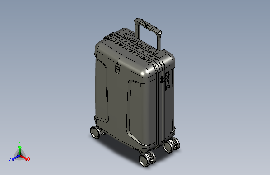 19寸旅行箱模型