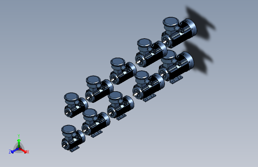 YB3-B14.B34系列隔爆型防爆电机（电动机）.stp