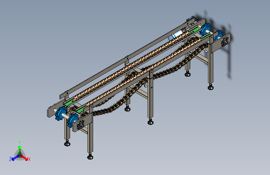 双排链条传送带