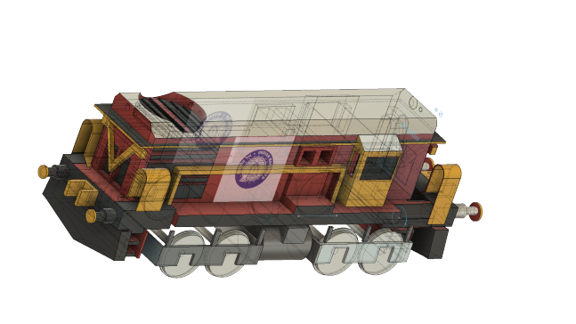033-火车-Wdm-3d alco机车 STEP