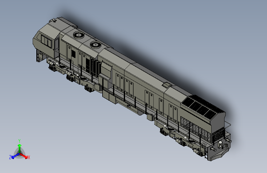 041-火车-柴油机车 STEP
