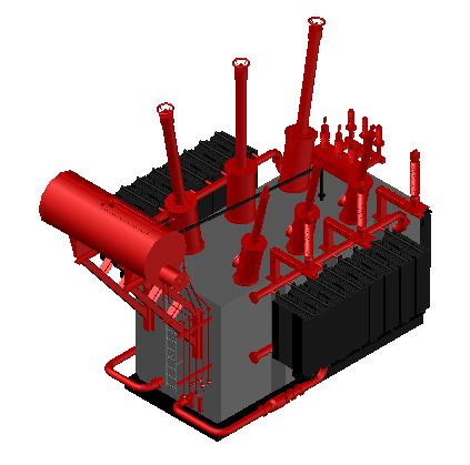 018-变电站-50 MVA 电力变压器 CAD