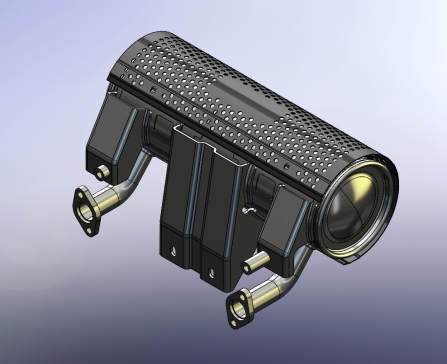 036-消音器-本田GX高挂消声器 SW STEP