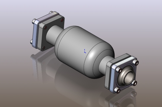 039-消音器-带法兰的消声器  SW STEP
