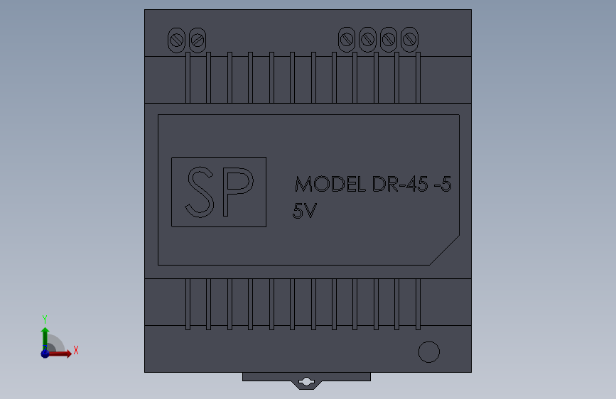 071-模块电源-5V 电源供应 SP DR 45-5 SW_SOLIDWORKS 2019_模型图纸下载 – 懒石网