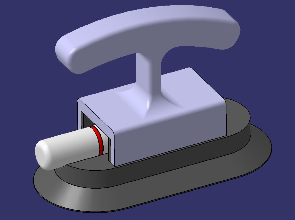 050-吸盘-3 X 6英寸带手柄和活塞泵的吸盘 STEP