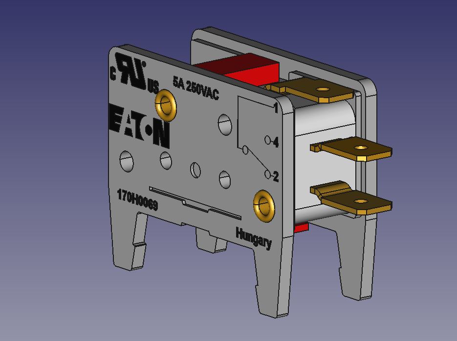 010-微动开关-方形熔断器微开关 Eaton 170H0069 STEP