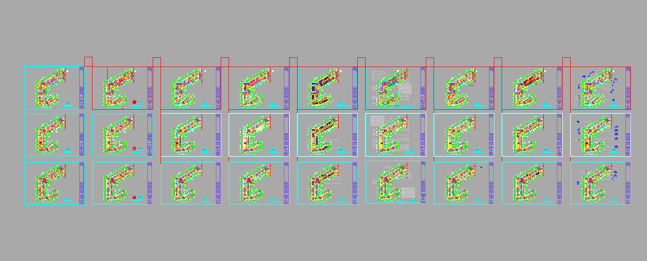教学楼服务学院装修工程施工平面图全套CAD图纸