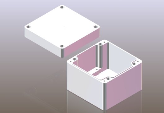 028-防水盒-铝盒.100x100x80 step