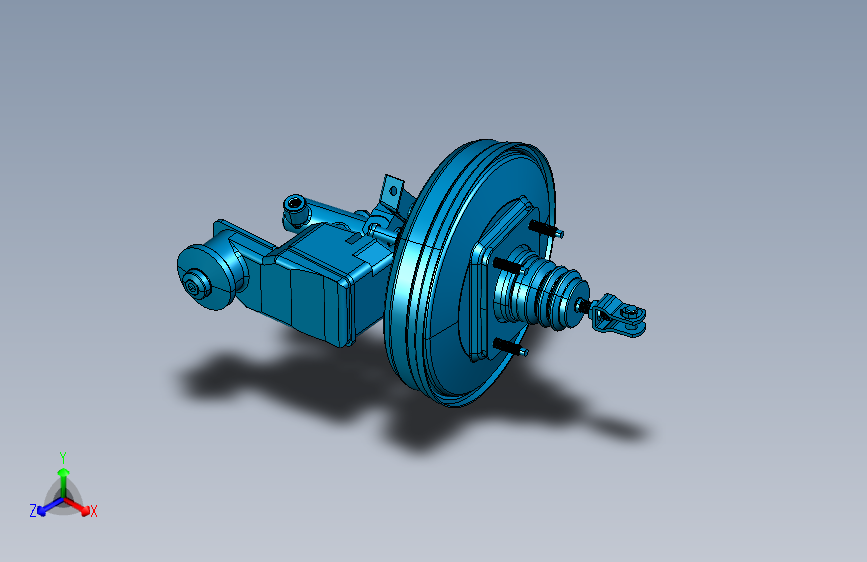 众泰云100电动汽车底盘系统总成设计三维图纸