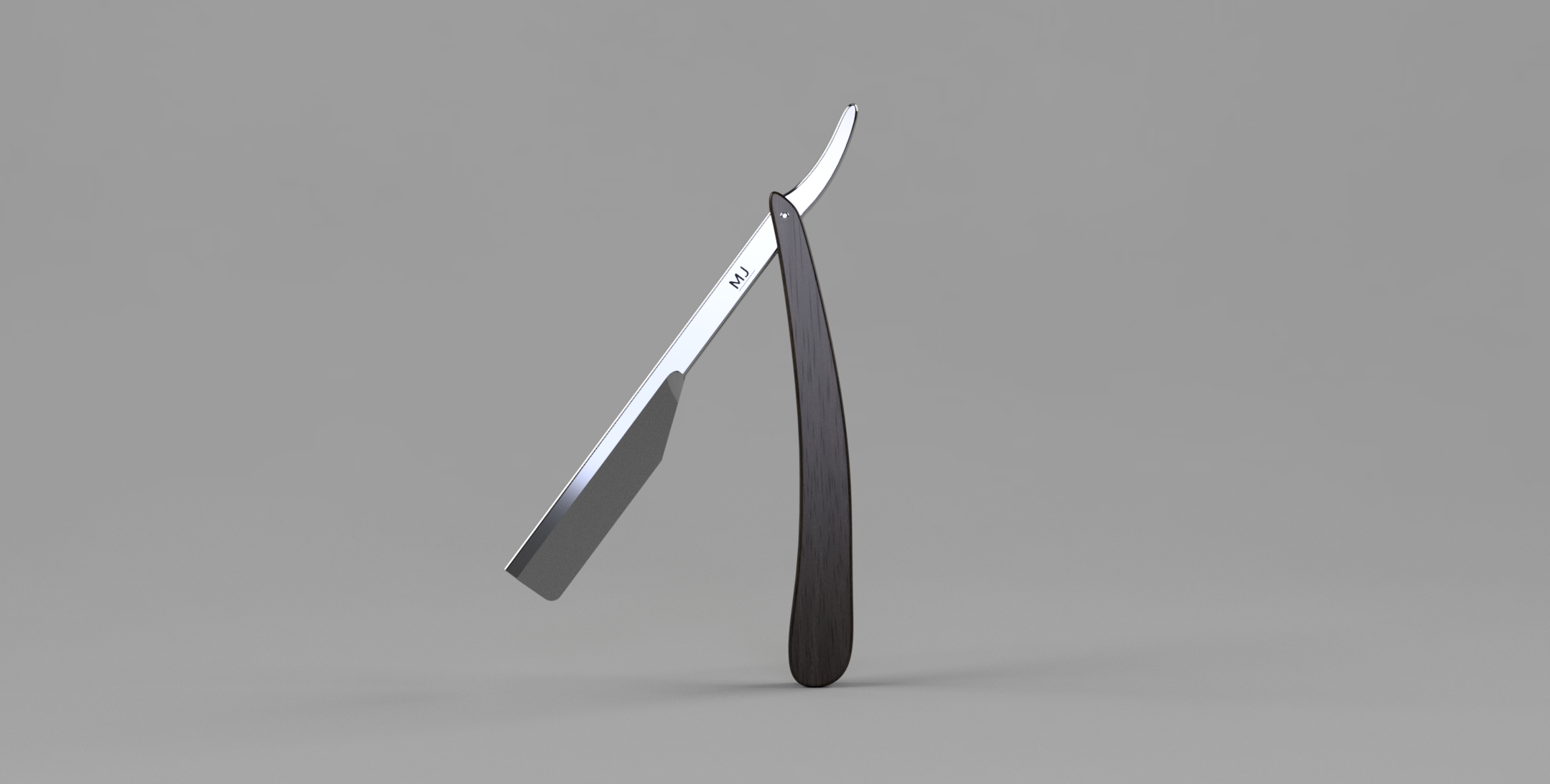 015-剃须刀-直剃刀套装模型 STEP STL