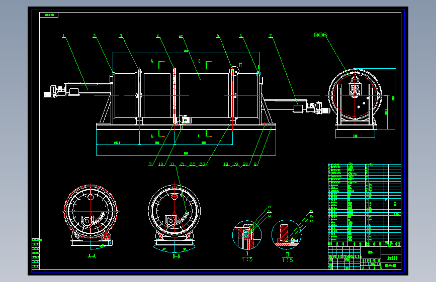 圆形垃圾发酵机的结构设计