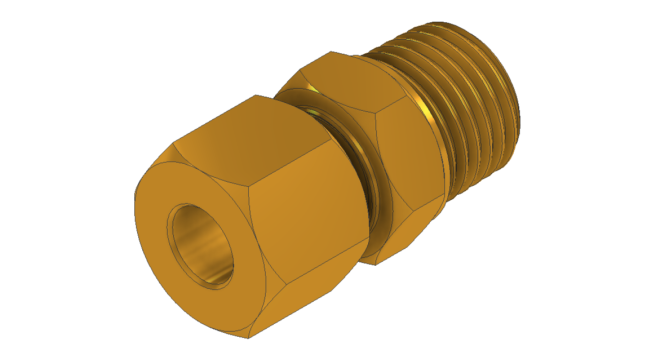 1-4 外螺纹管接头黄铜压力配件- 1-4 管