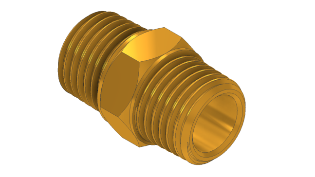 黄铜六角螺纹接头(PT螺纹)