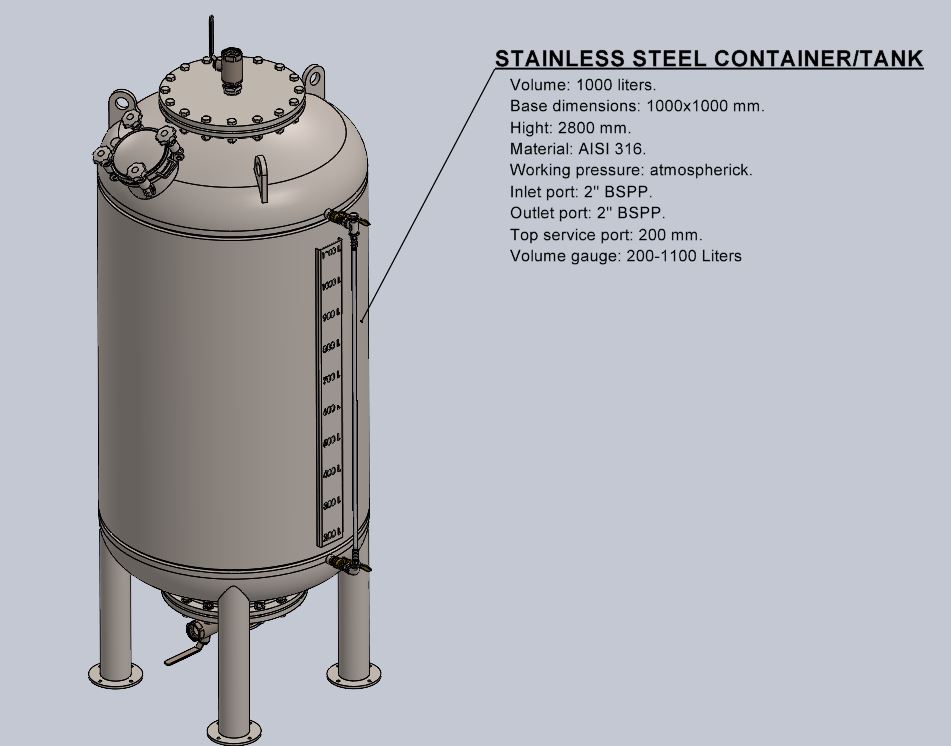不锈钢容器_罐1000L