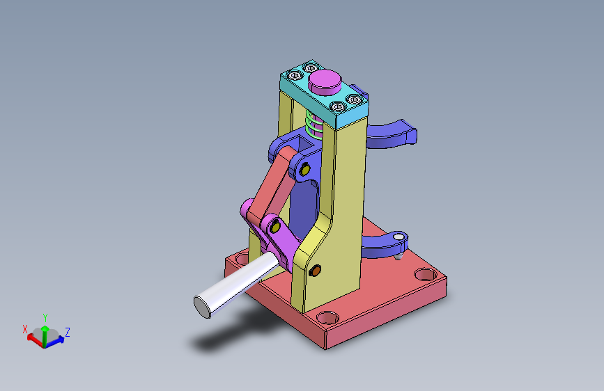 Fixture-820自动夹紧装置夹具 step+igs格式