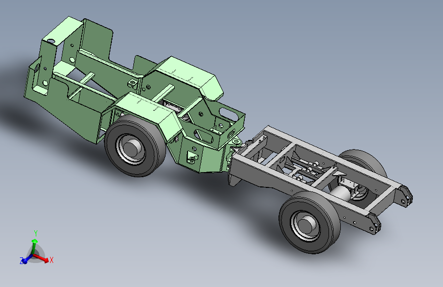 1768192-5T无轨胶轮车车架
