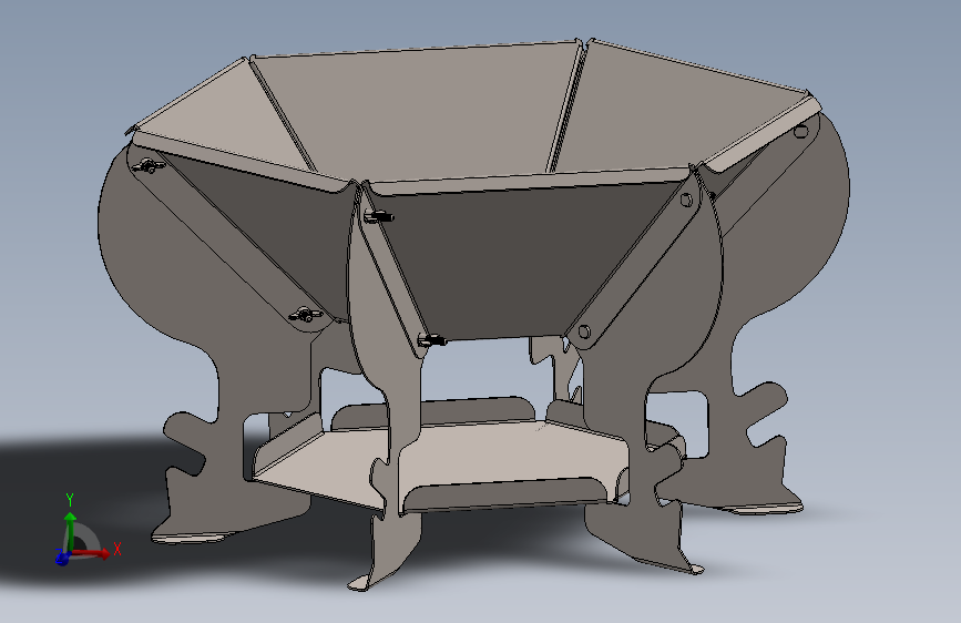 烧烤架fire-pit-from-sheet-metal SW STP DXF_SOLIDWORKS 2015_模型图纸下载 – 懒石网