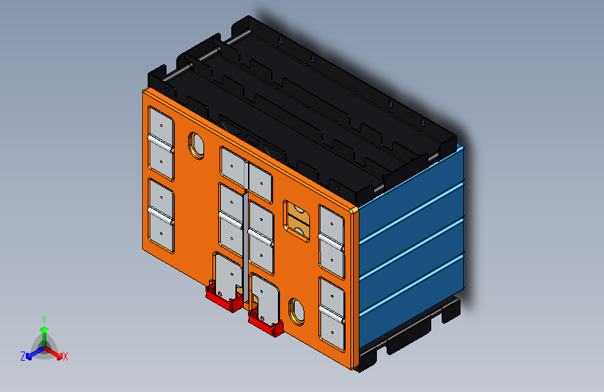 25.6V205Ah模组组件带端板焊接工装(1)