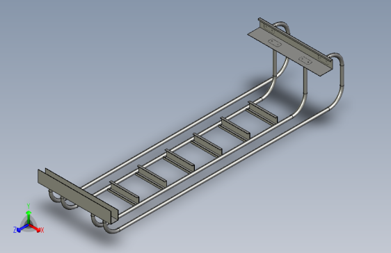 48KL燃油弓-前检修梯组件_3D实体模型