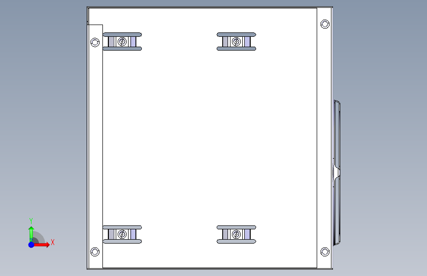 电源外壳——CATIA V5钣金模型 正面视图
