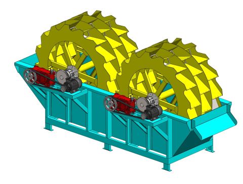 轮式洗砂机