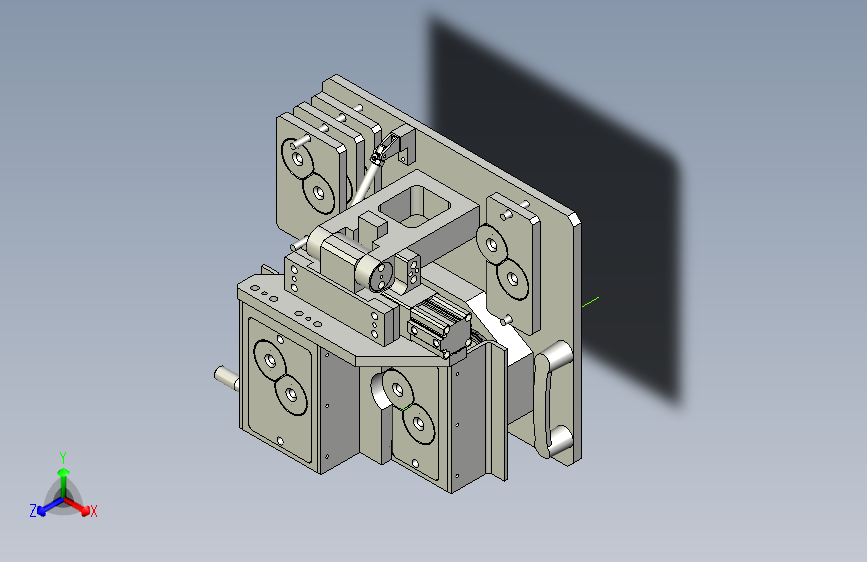 大灯内反光镜灯泡座打螺钉夹具