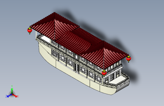 仿古餐饮趸船