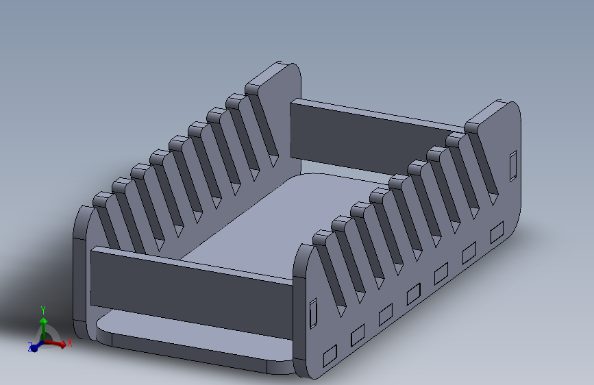 弹簧架激光切割模型