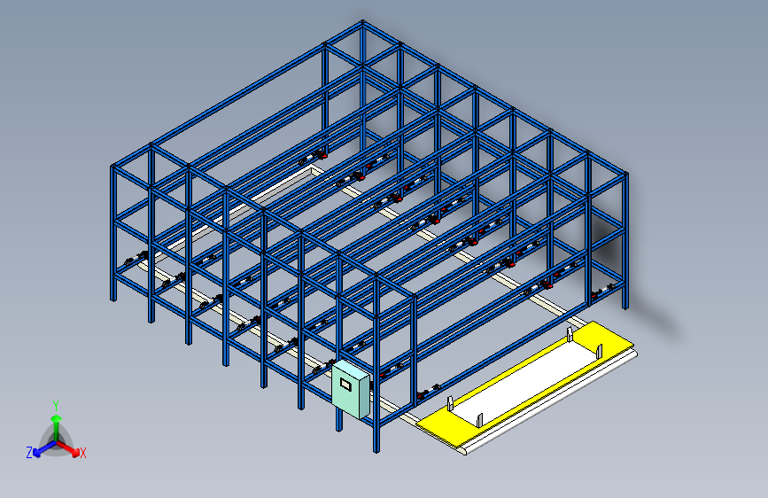 列车制动管立体库方案