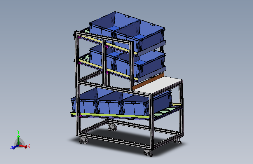 A9 带缓存台物料架