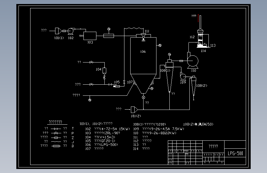 LPG-500工艺流程图