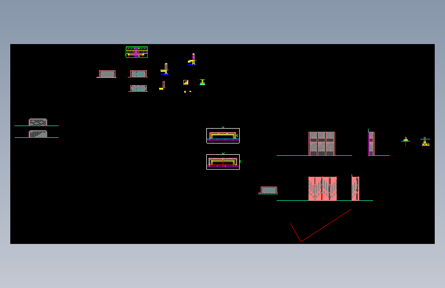 风井格栅装饰及景墙详图