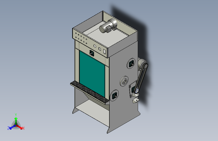 履带式自动喷砂机设计图纸