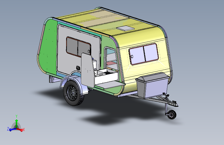 露营拖车  STEP格式