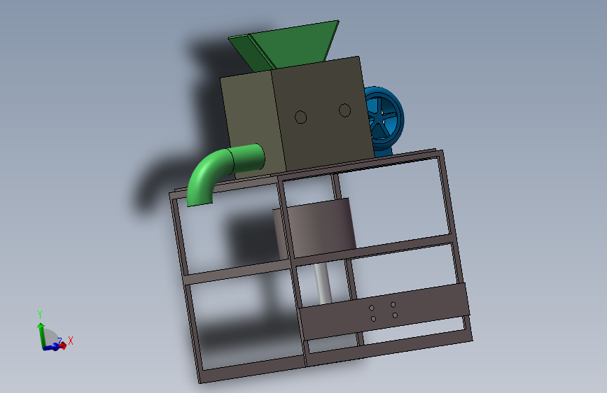 大蒜去皮成泥机三维SW模型751518==150