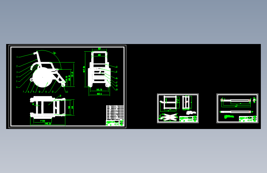 多功能轮椅cad图纸==432676==5