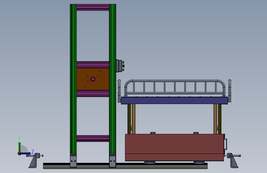 多功能液压升降台+SolidWorks三维模型=含三维SW模型 左侧视图