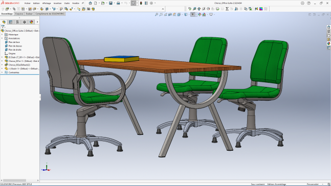 合唱办公室套房2椅子